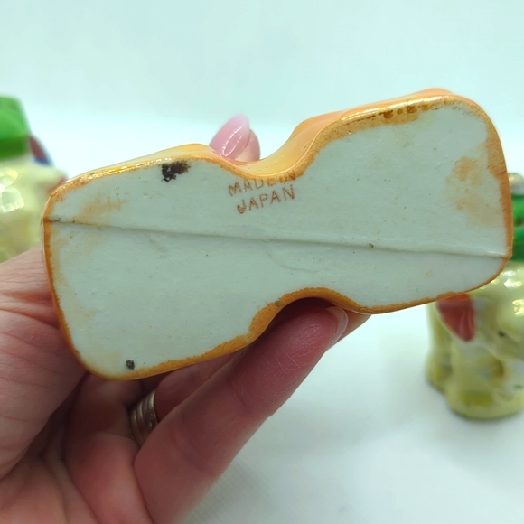 Lusterware Elephant salt and pepper shakers with stand - Vintage - Picture 5 of 9